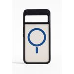 Case Pochette Magsafe pour google pixel 8 pro : Noir / bleu 