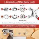 product_image_name-Generic-100 pcs boutons-pression avec pinces, bouton pression metal, boutons métalliques sans couture pour Porte-Feuille Sac à Main Vêtements Artisanat de Couture Fournitures de Bricolage-4