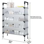 product_image_name-Generic-Organisateur de chaussures métallique ajustable 66x29x60 cm avec rangement compact pour entrée - Parfait pour appartements et couloirs-1