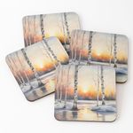 product_image_name-Generic-4 Dessous de Verre Lac d'hiver calme sous tasse unique -1