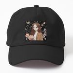 Copie de Princesse Nature – Style Anime Floral casquette noire personnalisé