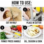 product_image_name-Generic-Coupe frites manuel inox, trancheur pommes de terre multifonction, 2 lames interchangeables 36/64 trous, coupe légumes cuisine-4