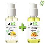 LY BIO PACK HUILE CITRON 50ML - POMPE + HUILE ABRICOT 50ML - POMPE