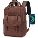 product_image_name-Generic-Sac à dos en similicuir, USB intégrée, Marron.-1