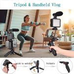 product_image_name-Generic-Led Kit de vlogging pour iPhone, Android (avec trépied), avec mini lampe vidéo LED, microphone cardioïde-1