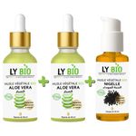 LY BIO PACK 2 X HUILE ALOE VERA 50ml - PIPETTE + HUILE NIGELLE 50ML - POMPE