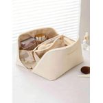 product_image_name-Generic-Trousse de Toilette Étanche Grande Capacité, Pochette Maquillage Femme Portable pour Voyage, Blanc Cassé-2