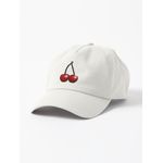 product_image_name-Generic-casquette personnalisée Cerises rouges fruitées sur les chapeaux casquette blanc unique-1