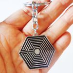 product_image_name-Generic-Porte clé avec Logo KPOP Star EXO, porte clé labyrinthe en métal, cadeau pour fans-3