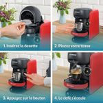 product_image_name-Bosch-TAS162E3 TASSIMO Finesse Cafetiere Capsules MultiBoissons Machine À Café Cappuccino Café Noir Latte 700 ml Réservoir 1400W-5