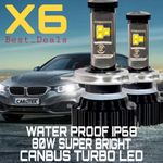 X6 2 pcs Turbo LED X6 H7 80W Canbus 7200LM 6000K pour Voiture et moto h7  Sel à prix pas cher