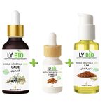 LY BIO PACK HUILE CADE 50ML - PIPETTE + HUILE ESSENTIEL CANNELLE 10ML + HUILE LIN 50ML - POMPE