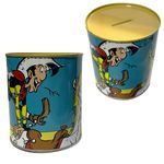 صندوق نقود معدني - حصالة ، مزين بصورة  -