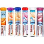 Mivolis 6 PCS : Vitamine C , Multivitamines , Multi minéral , Fer + Vitamine C , Calcium , Vitamine B12. Sans sucre