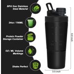 Pro Shaker Shaker en Acier Inoxydable de 600ml Grande Capacité, avec Balance Sportive et Balle à Remuer. - image 5