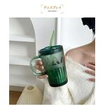 product_image_name-Generic-كوب قهوة زجاجي مع قشة، كوب قهوة 450 مل مع غلاف جلدي .-7