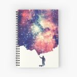 Painting the universe (Colorful Negative Space Art) Spiral Notebook Bloc note