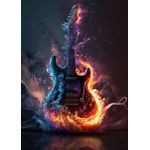 Guitar fire  Style 4 Poster Chambre Haute Qualité