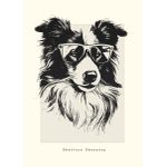 Shetland sheepdog sketch  Style 2 Poster Chambre Haute Qualité