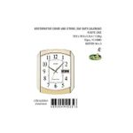 product_image_name-Rhythm-CFH102NR65 - Horloge murale avec dateur jour/mois & mélodie chaque heure - Doree cadran Blanc --5