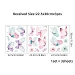 product_image_name-Generic-Autocollant Watercolor Pink Flying Butterflies Style 3 Wall Decoration For house & Rooms-2