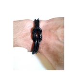 product_image_name-Generic-Bracelet Cuir Noir Faite Main Reglable - Unisex-3