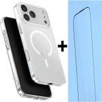 حزمة غطاء: حقيبة لجهاز iPhone 17 Pro، شفافية عالية الجودة لاسلكية + غير قابلة للكسر iPhone 17 Pro