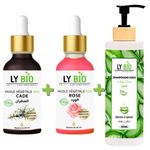 LY BIO PACK HUILE CADE 50ML - PIPETTE + HUILE ROSE 50ml - PIPETTE + SHAMPOOING ALOE VERA 200ML