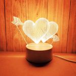 Generic Lampe de visualisation créative 3D veilleuse acrylique USB