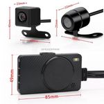 product_image_name-Generic-Dashcam Moto Double Caméra Avant Arrière HD 1080P Étanche IP68 G-Sensor Enregistrement en Boucle-3
