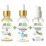 LY BIO PACK HUILE AIL 50ML - PIPETTE + HUILE PARAFFINE 50ML - PIPETTE + HUILE ROMARIN 50ml - POMPE