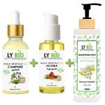 LY BIO PACK HUILE CAMPHREE 50ML - PIPETTE + HUILE JOJOBA 50ML - POMPE + SHAMPOOING AUX EXTRAITS DE PLANTES 200ML