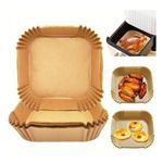 product_image_name-Generic-150 PCS feuilles de papier sulfurisé pour Airfryer - Carrées - Anti-adhésives ,20cm-5