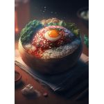 Bibimbap korean food  Style 17 Poster Chambre Haute Qualité