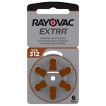 Rayovac 6 Piles Auditives 312 / PR41  Extra