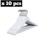 10x Cintres en plastique en forme de bois 