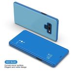 Samsung Galaxy Note 9(Note9) Leather Case Cover With Stand Function Plating Mirror-Blue
