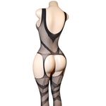 product_image_name-Generic-فستان شبكي مثير وشفاف، وفتحات على الوركين، للنساء.,شبكة مجوفة شبه شفافة، بدون ملابس داخلية أو سراويل داخلية، ملابس نوم مثيرة-2