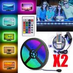 Generic Pack 2 Led Strip LED LIGHT 5 metre plus TELECOMMANDE