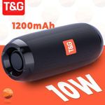 T&G Enceinte Haut-parleur Bluetooth TG-117 Portable sans fil étanche 10 W Speaker + sticker