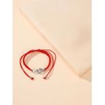 product_image_name-Generic- Bracelet Sur Cordon Menottes en Acier Inoxydable de Haute Qualité Corde Rouge Réglable-7