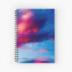 Fuchsia/Pink and Blue Summer Clouded Sky Spiral Notebook Bloc note