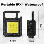 product_image_name-Generic-Mini Lampe Torche LED Porte-Clés Rechargeable – Lampe de Poche Multifonction COB avec Décapsuleur & Support – Éclairage Portable-3