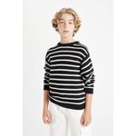 product_image_name-Defacto-بلوفر مخطط ولادي تريكو قصة عادية برقبة مستديرة-1