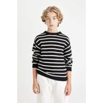 product_image_name-Defacto-بلوفر مخطط ولادي تريكو قصة عادية برقبة مستديرة-6