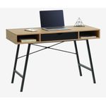 product_image_name-Generic-Bureau Design Moderne 48x120cm Chêne Naturel Noir Tiroir Rangement Espace de Travail Chambre Bureau Etudiant-1