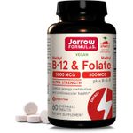 product_image_name-Jarrow Formulas-Methyl B-12 5000 mcg & Methyl Folate 800 mcg + P-5-P - 60 comprimés à croquer-1