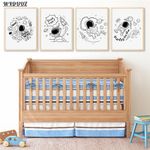 4 Poster A5 Nordic Black and White Poster