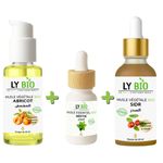 LY BIO PACK HUILE ABRICOT 50ML - POMPE + HUILE ESSENTIEL MENTHE 10ML + HUILE SIDR 50ML - PIPETTE