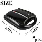 product_image_name-Sonifer-Machine à Gaufres et Sandwichs Compacte – Chauffage Double Face, Plaques Antiadhésives, Température Réglable-3